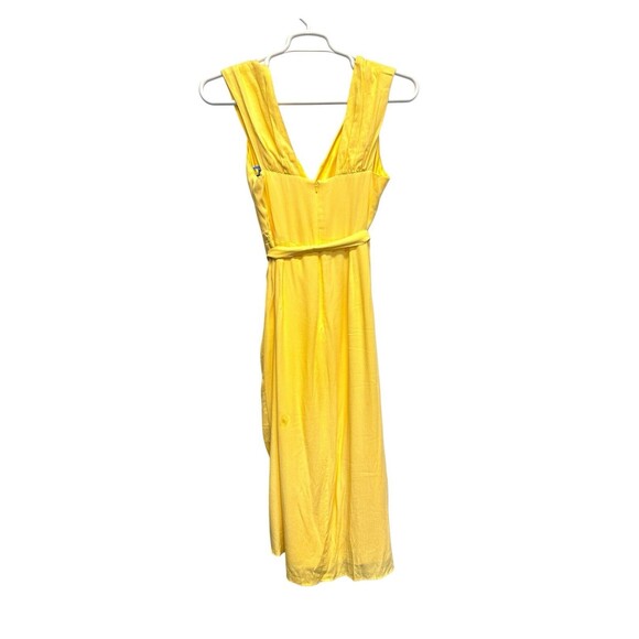 La Maison TALULAH Radiance Gathered Belted Midi Dress L Butter Yellow Sweetheart - Picture 5 of 9
